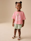Pink Apple Short Sleeve T-Shirt and Shorts Set (3mths-7yrs)