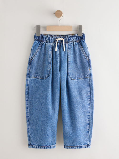 Mid Blue Pullon Barrel Jeans (3-16yrs)