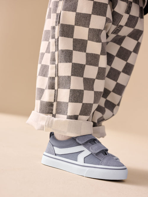 Grey Standard Fit (F) Touch Fastening Trainers