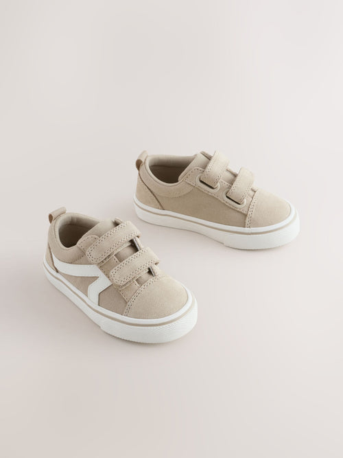 Neutral/White Standard Fit (F) Touch Fastening Trainers