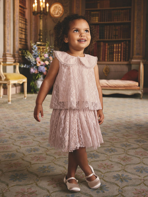 Pink Lace Top & Skirt Set (3mths-7yrs)