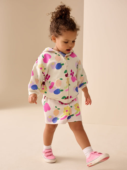 Cream Fruit Zip Up Hoodie (3mths-7yrs)