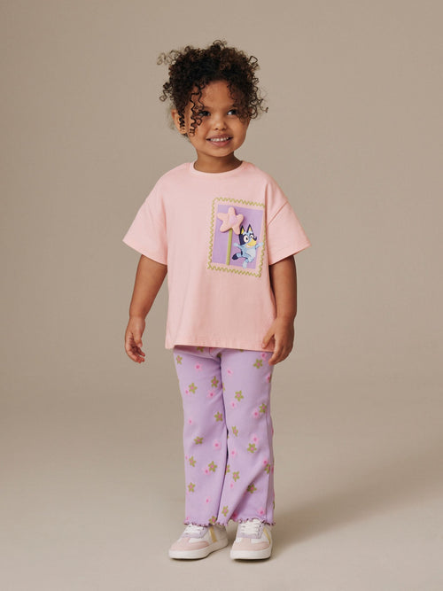 Pink Bluey Short Sleeve T-Shirt and Flare Set (3mths-7yrs)
