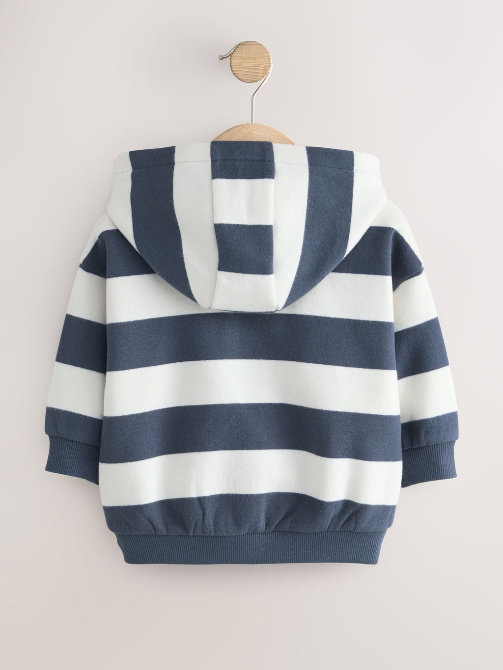 White/Blue Stripe Zip Up Hoodie (3mths-7yrs)