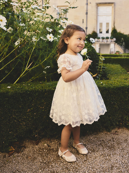 Ivory Embroidered Prom Dress (3mths-8yrs)
