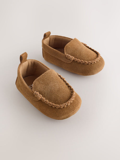 Tan Brown Suede Shoes (0-2mths)