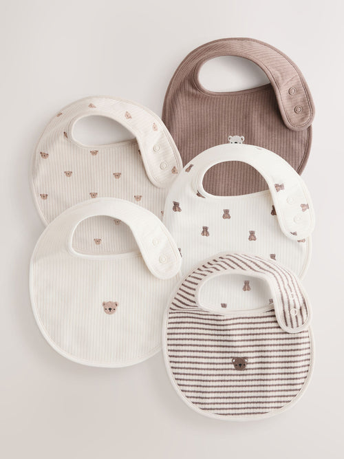 Brown Bibs 5 Pack