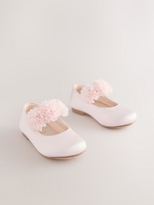 Pink Standard Fit (F) Satin Flower Girl Occasion Mary Jane Shoes