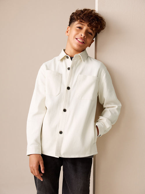 Ecru Canvas Overshirt (3-16yrs)