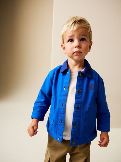 Cobalt Blue Canvas Overshirt (3mths-7yrs)