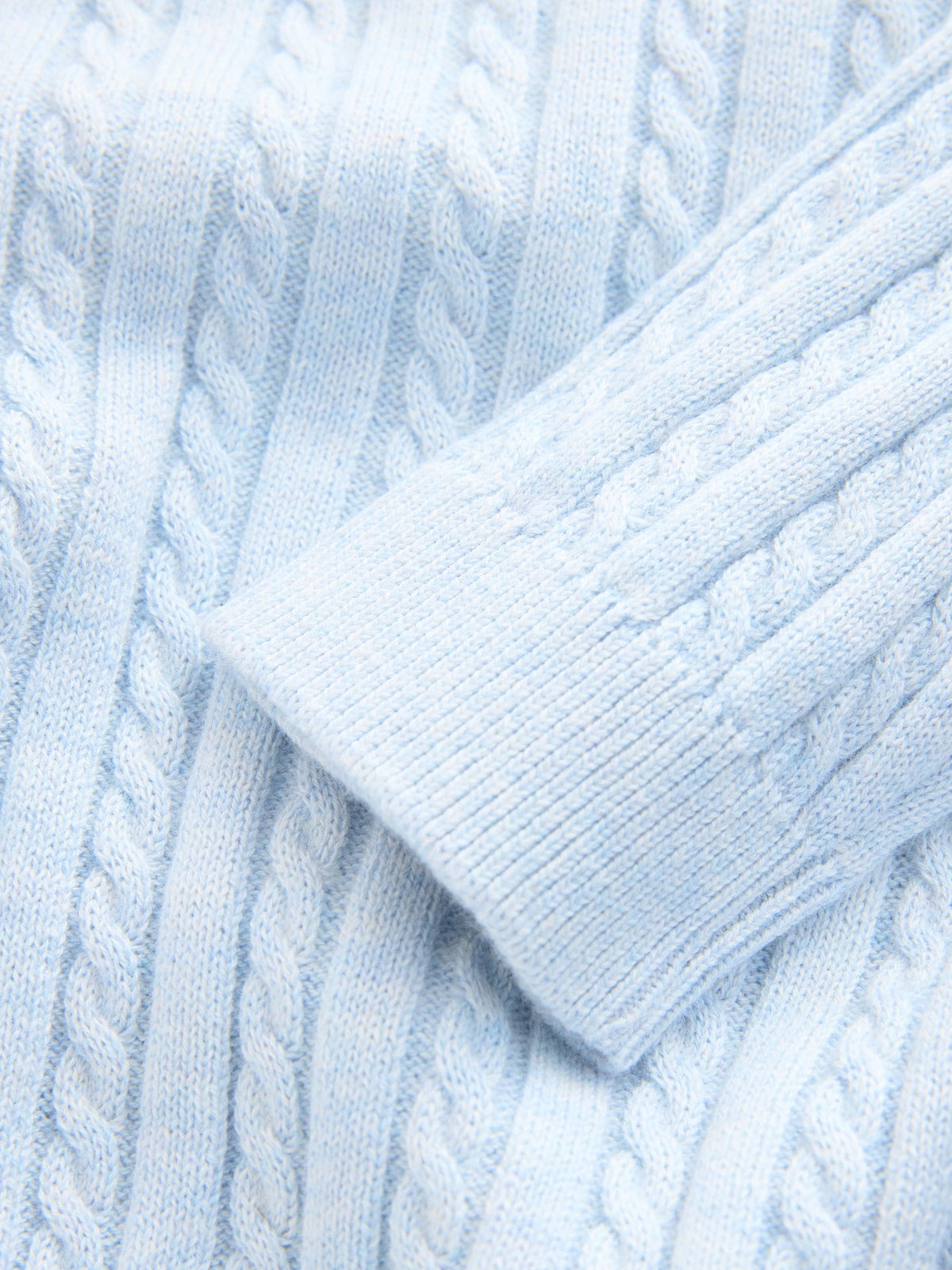 Blue Cable Knit Mock Shirt Jumper (3mths-7yrs)