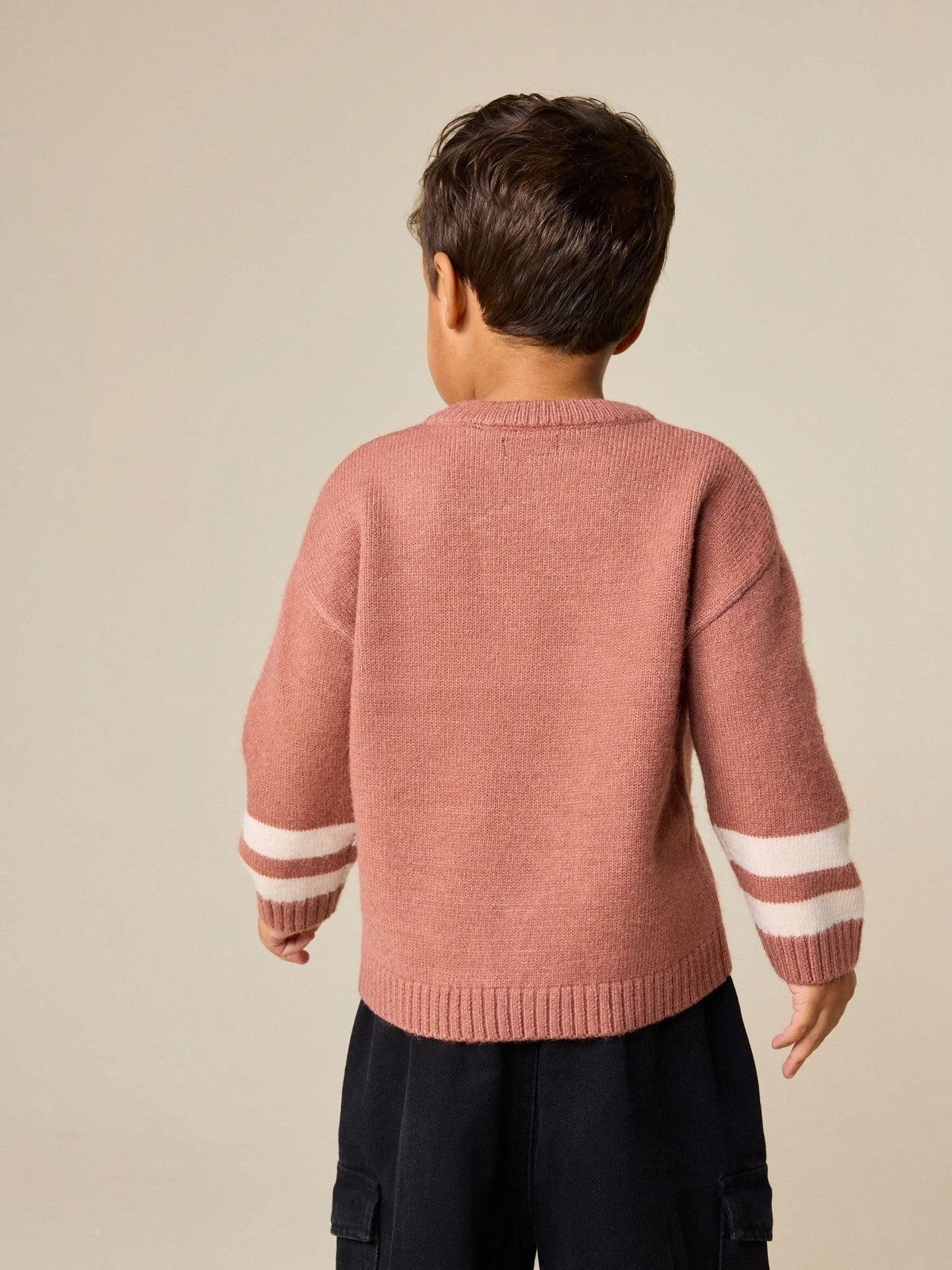 Blush Pink NYC Knitted Crew Neck Jumper (3mths-7yrs)