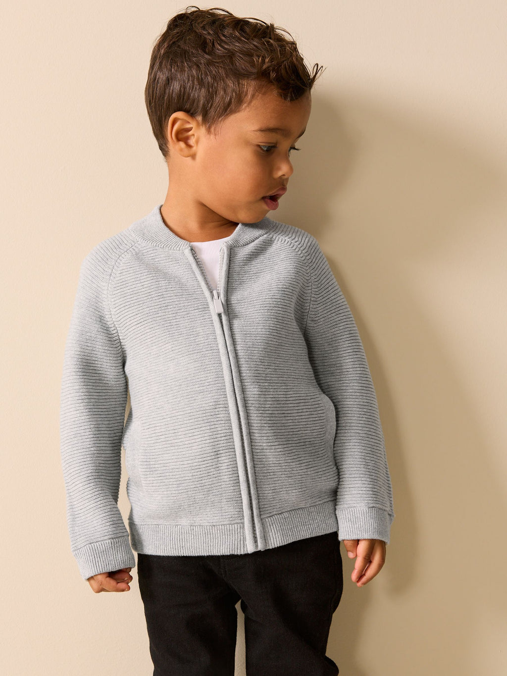 Grey Zip Through Cardigan (3mths-7yrs)