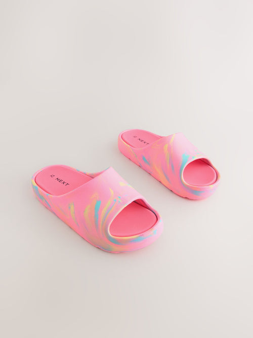 Pink Marble Comfort Sliders
