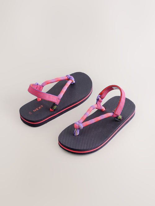 Purple/Pink Cord Flip Flops