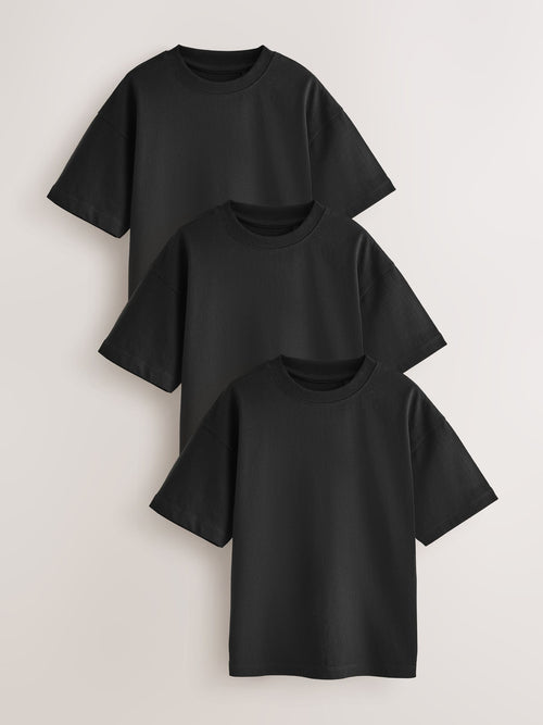 Black Short Sleeve T-Shirts 3 Pack (3-16yrs)