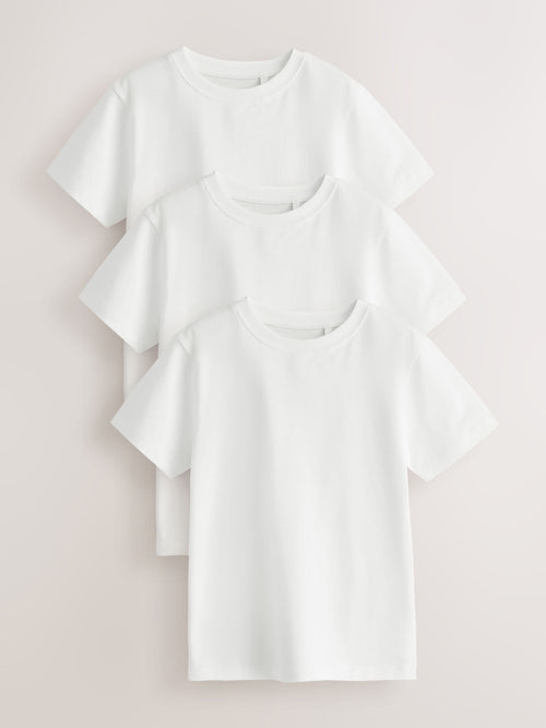 White Short Sleeve T-Shirts (3-16yrs)