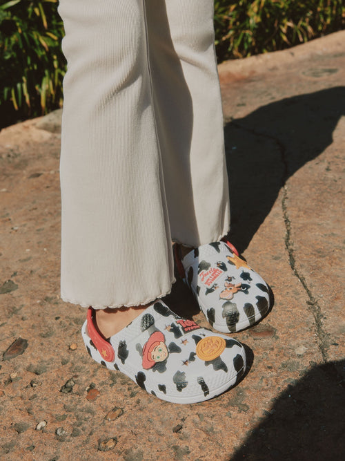 White Toy Story Clogs