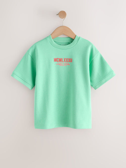 Bright Green Graphic Heavyweight Short Sleeve T-Shirt (3-16yrs)