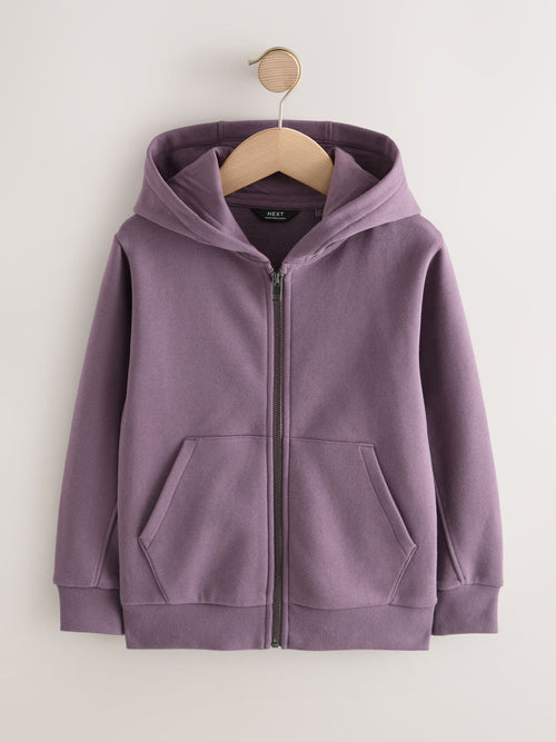 Purple Regular Fit Zip Through Hoodie (3-16yrs)