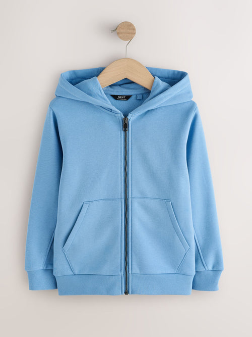 Light Blue Regular Fit Zip Through Hoodie (3-16yrs)
