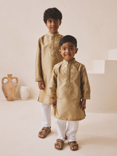 Gold Kurta Shirt (3mths-16yrs) (3mths-16yrs)