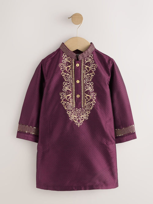 Burgundy Red Kurta Shirt (3mths-16yrs) (3mths-16yrs)