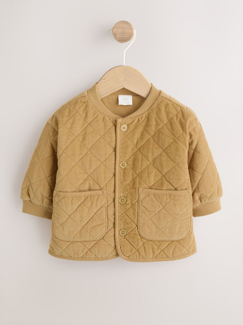 Yellow Cord Quilted Baby Jacket (0mths-2yrs)