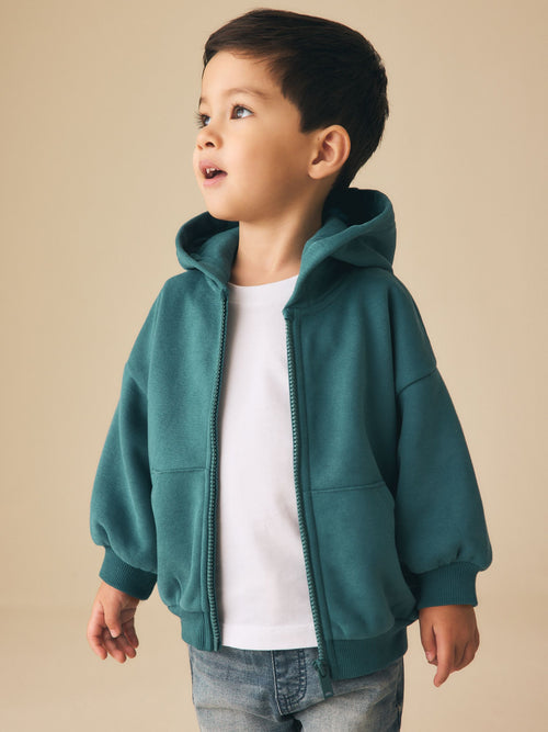Green Zip Thru Hoodie (3mths-7yrs)