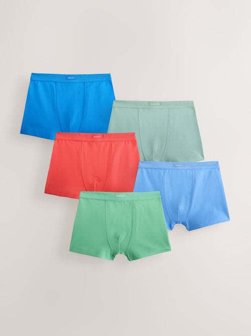 Multi Fluorescent Soft Waistband Trunks 5 Pack (1.5-16yrs)