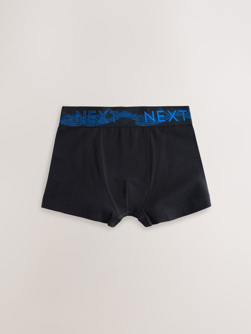 Black with Stippling Waistband Trunks 5 Pack (1.5-16yrs)