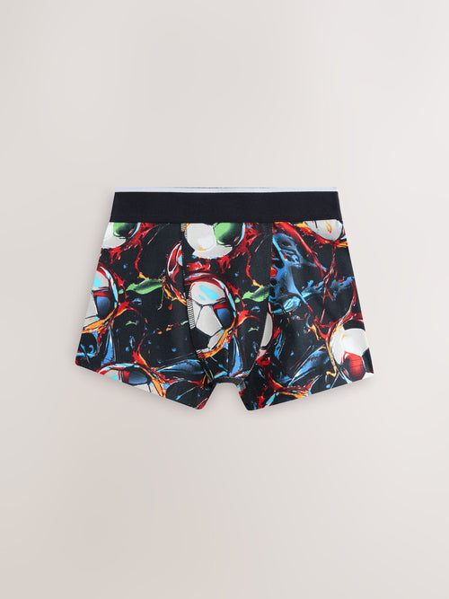Black Chrome/Multi Football Boxers 5 Pack (2-16yrs)