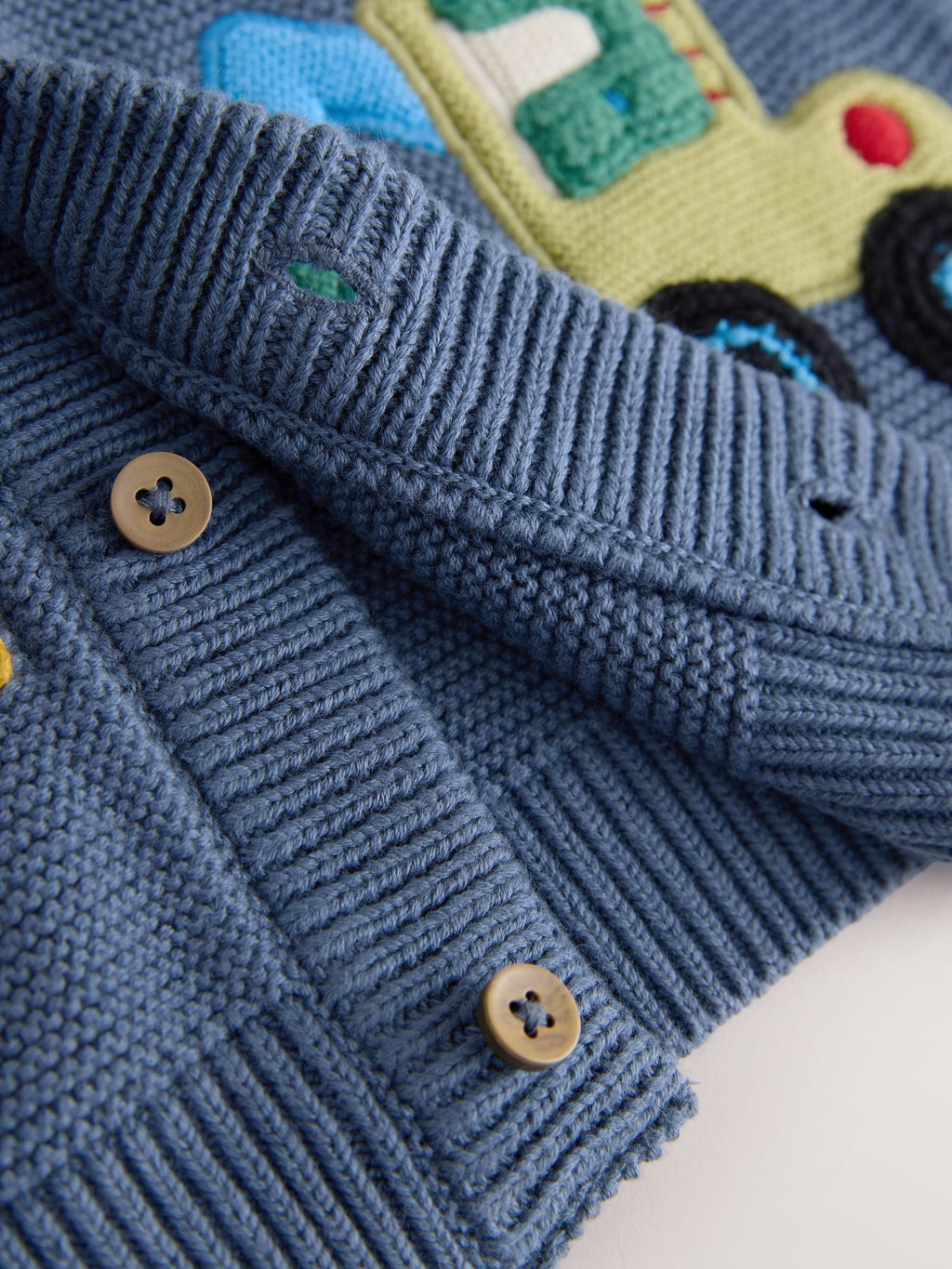 Blue Dinosaur Character Cardigan (3mths-7yrs)