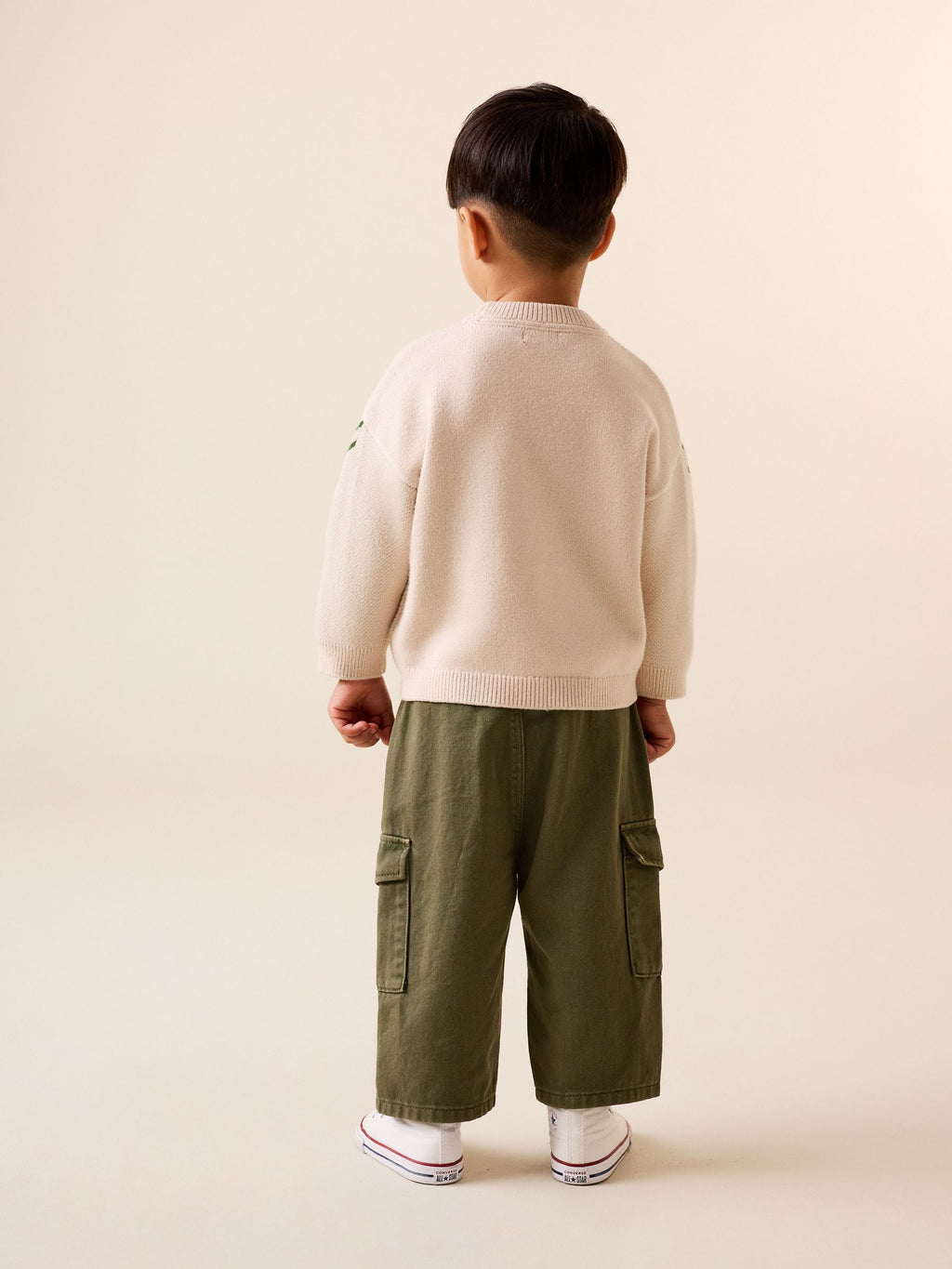 Neutral Vegetable Knitted Crew Neck Jumper (3mths-7yrs)