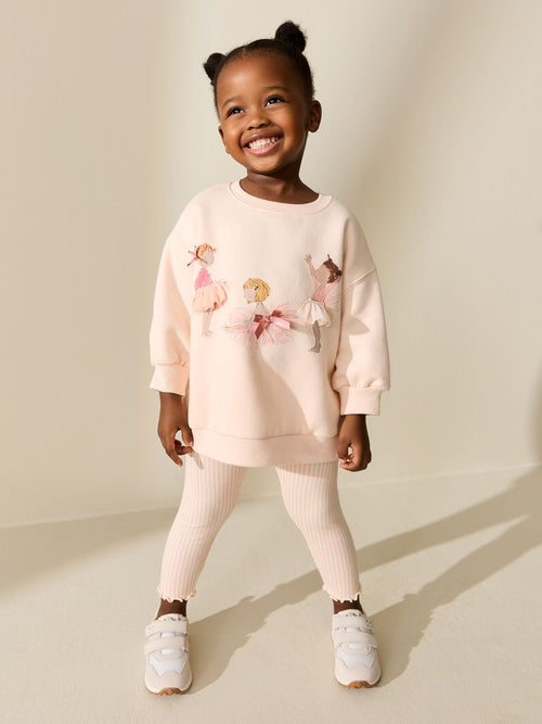 Pink Ballerinas Sweatshirt and Leggings Set (3mths-7yrs)