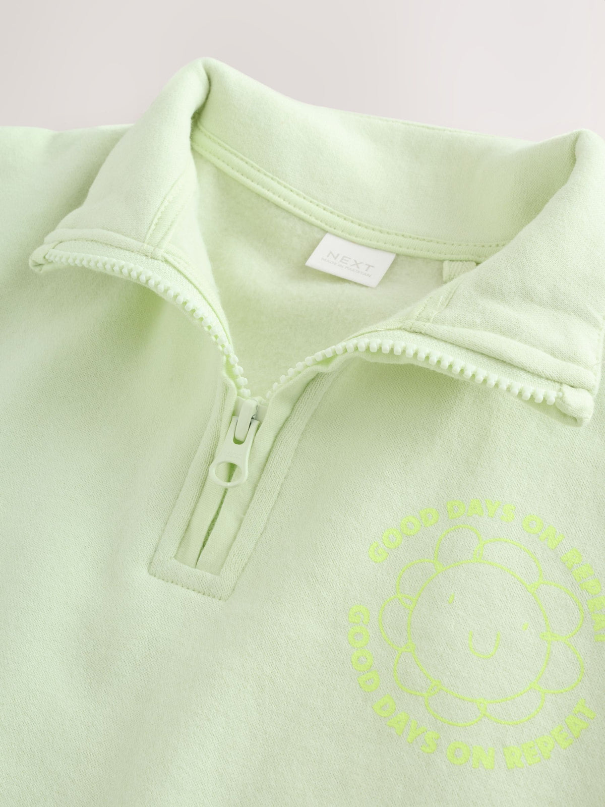 Green Quarter Zip Sweat Dress (3mths-7yrs)