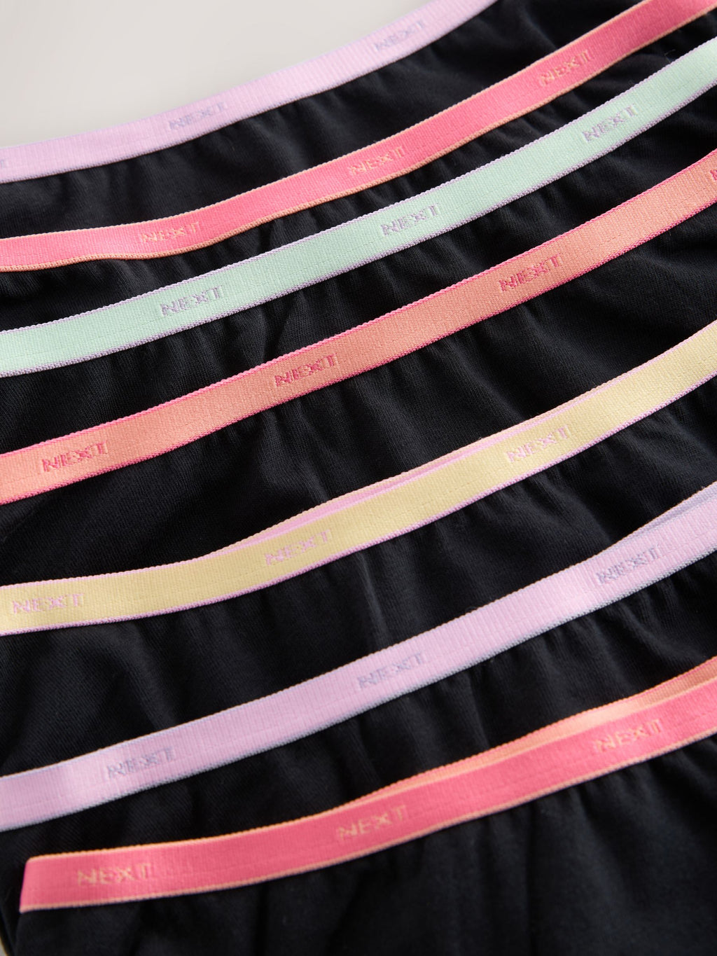 Bright Elastic Thin Elastic Bikini Briefs 7 Pack (5-16yrs)