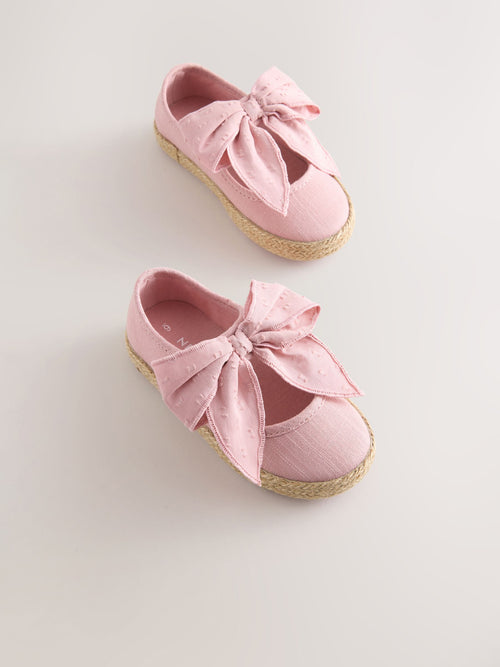 Pink Bow Espadrille Shoes