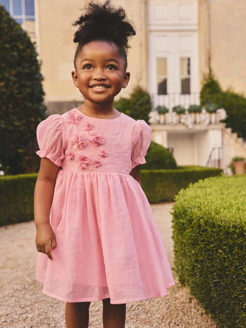 Pink Flower Corsage Dress (3mths-8yrs)