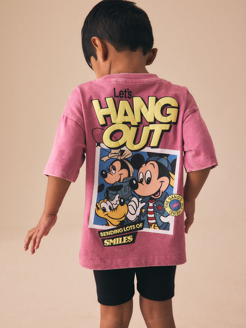 Pink/Black Mickey Mouse T-Shirt and Shorts Set (3mths-8yrs)