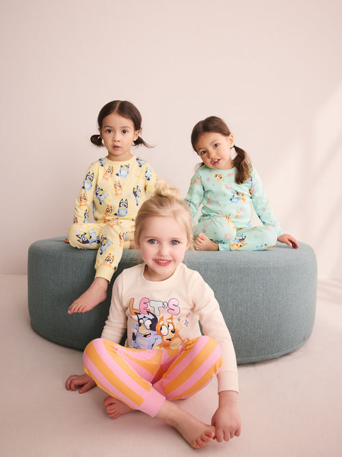Blue/Yellow Snuggle Pyjamas 3 Pack (9mths-12yrs)