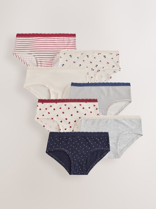 Red/Blue Hipsters Briefs 7 Pack (2-16yrs)