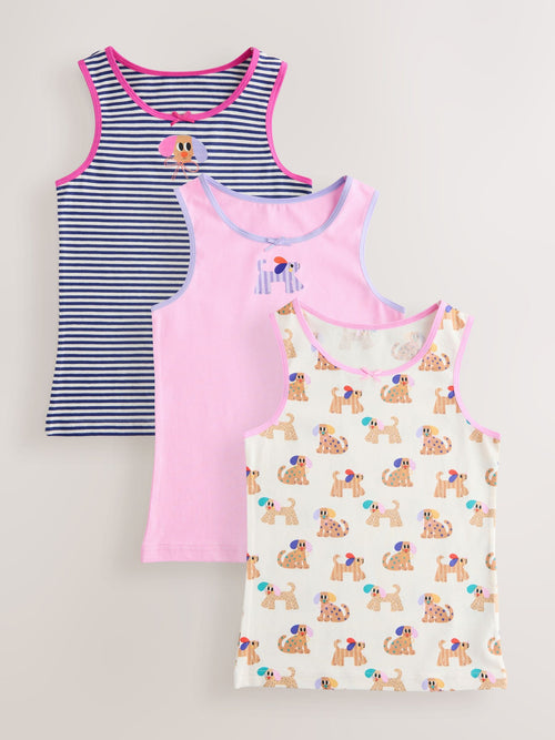 Blue Dog Printed Vests 3 Pack (1.5-16yrs)