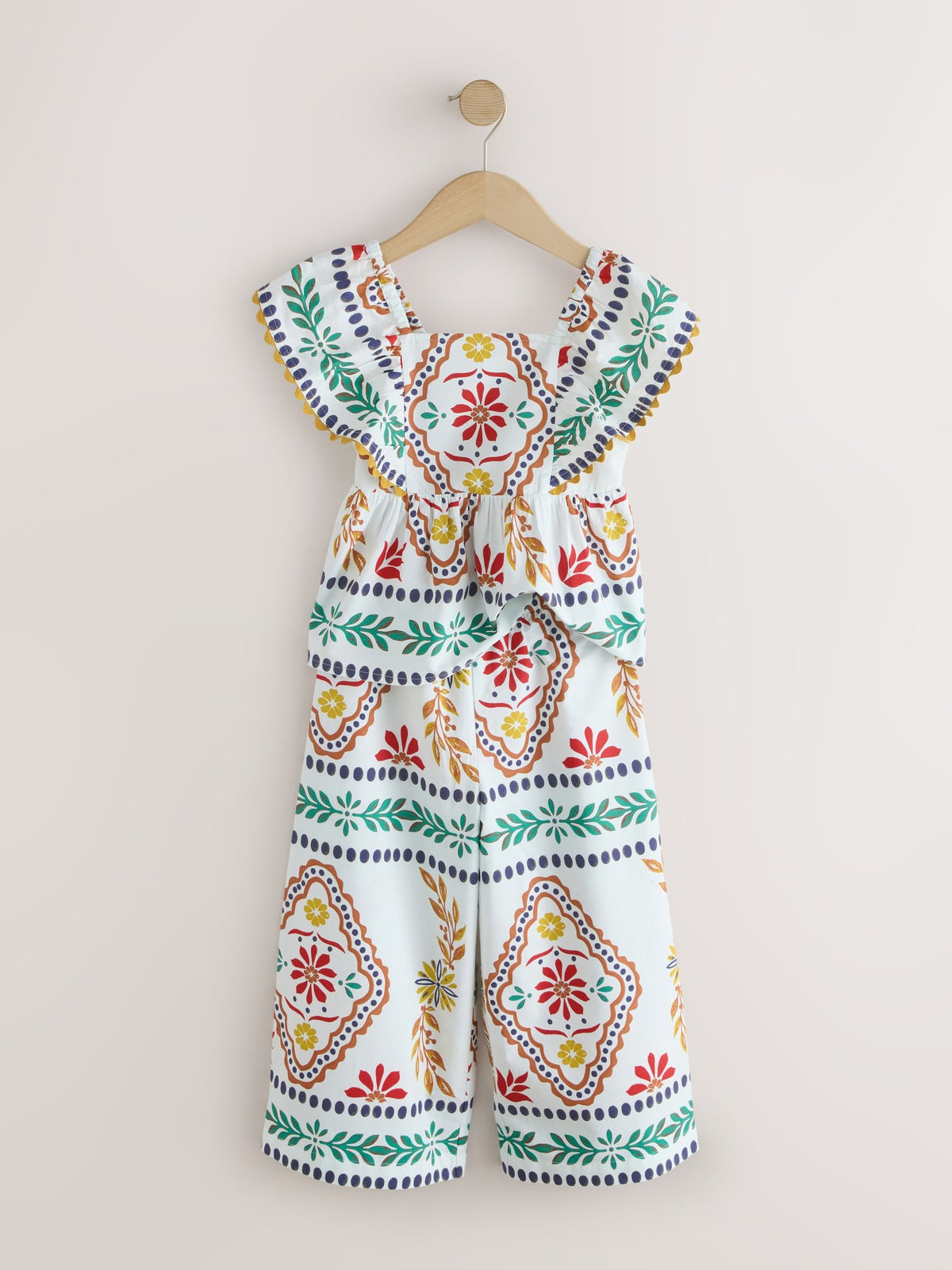 Multi Border Ruffle Blouse and Trousers Set (3-16yrs)