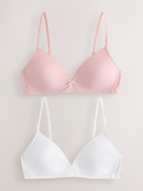 Pink/White Trainer Bras 2 Pack