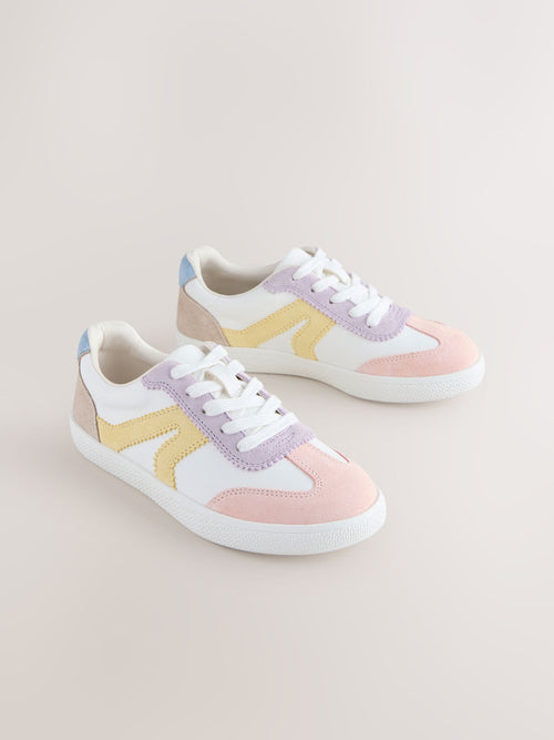 Multi Pastel Standard Fit (F) Retro Trainers