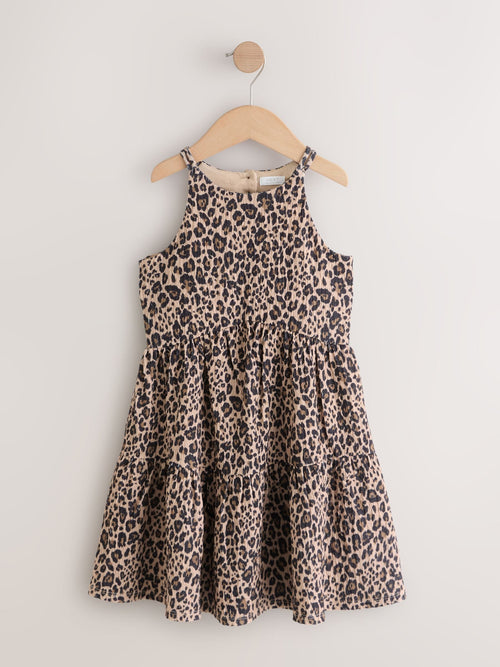 Animal Strappy Crinkle Summer Dress (3-16yrs)