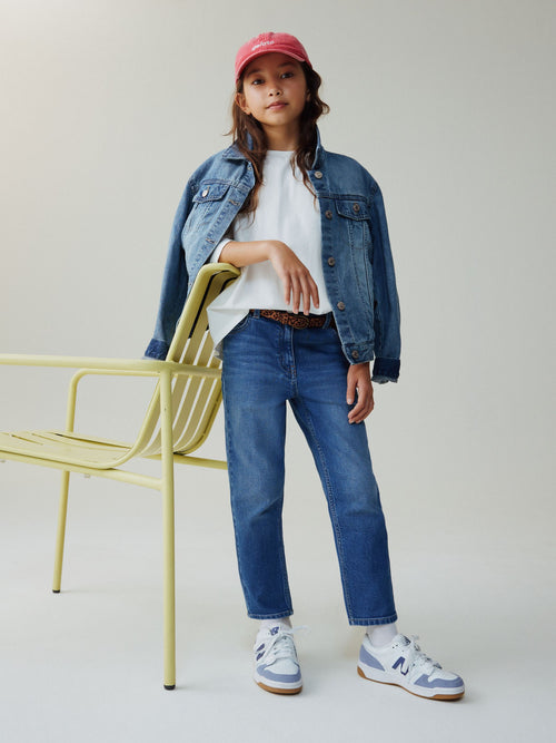 Mid Blue Slim Stretch Stovepipe Jeans (3-16yrs)