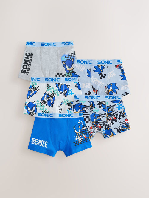 Blue/Grey Sonic The Hedgehog Trunks 5 Pack (2-14yrs)