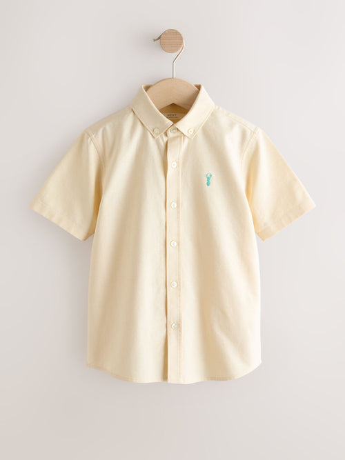 Yellow Short Sleeve Premium Oxford Shirt (3-17yrs)